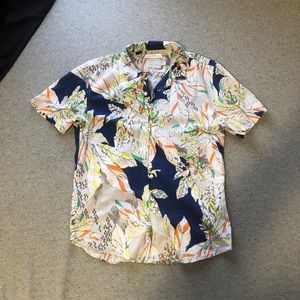 TopMan Pattern Button Up Shirt